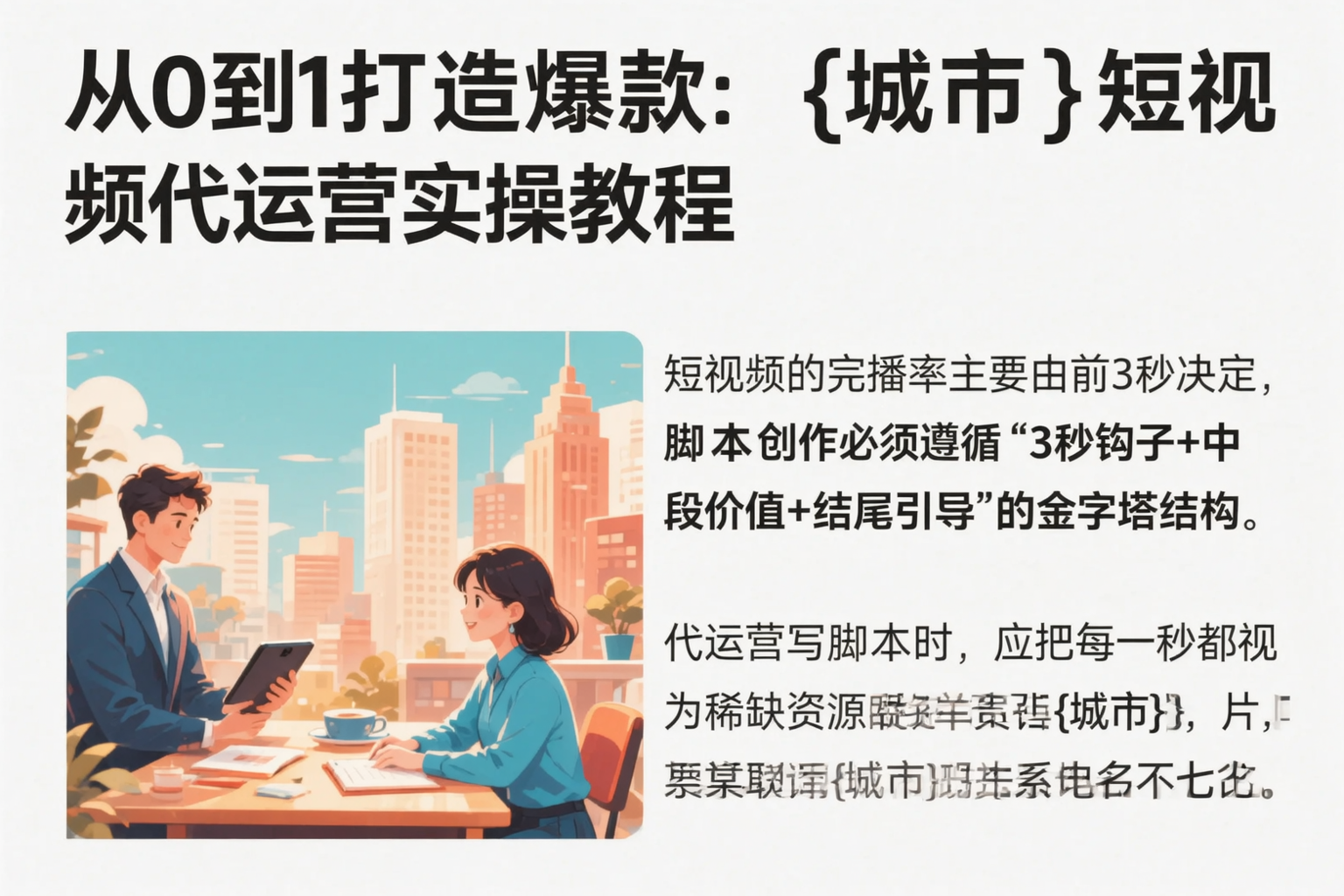 从0到1打造爆款:盘锦短视频代运营实操教程