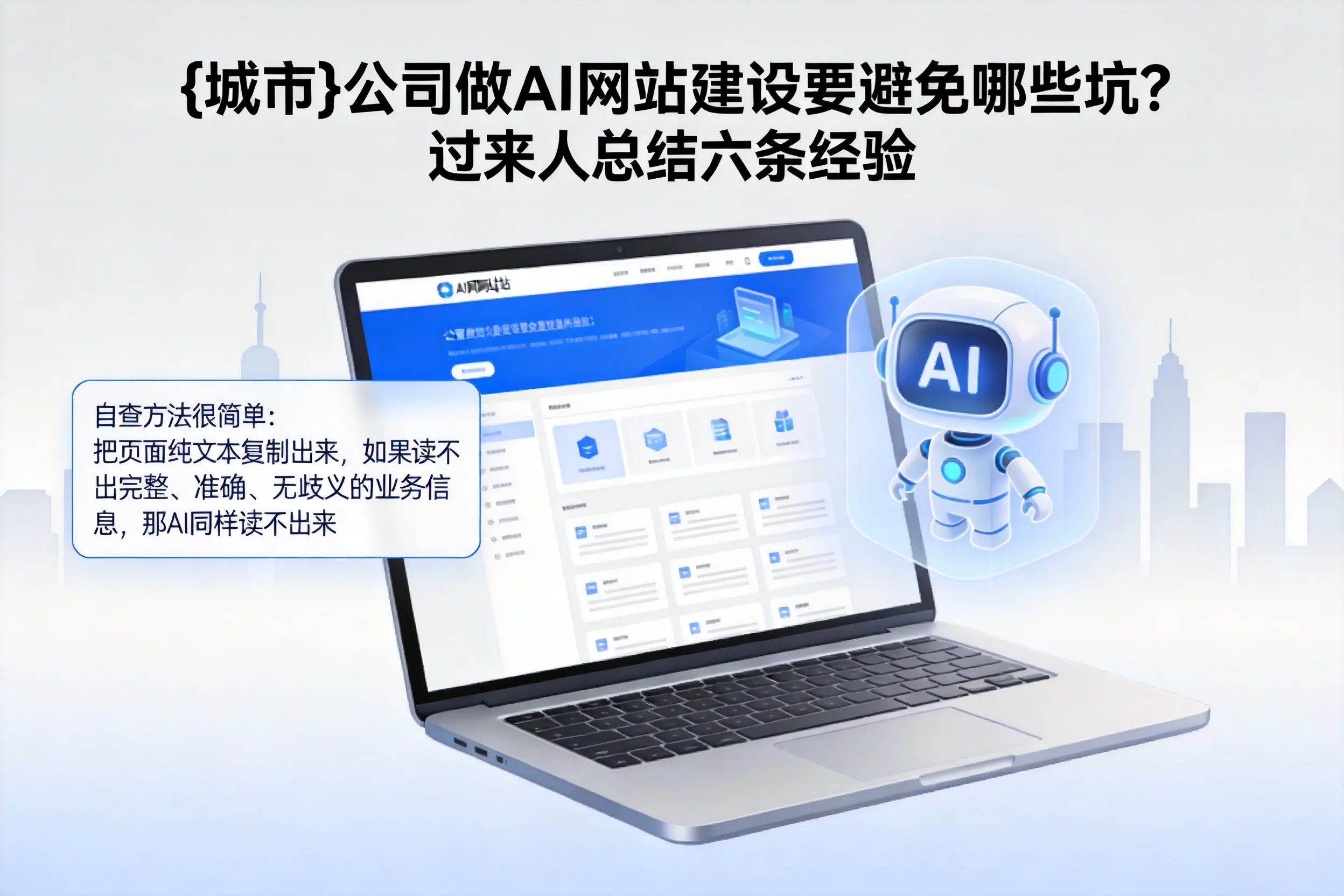 盘锦公司做AI网站建设要避免哪些坑?过来人总结六条经验