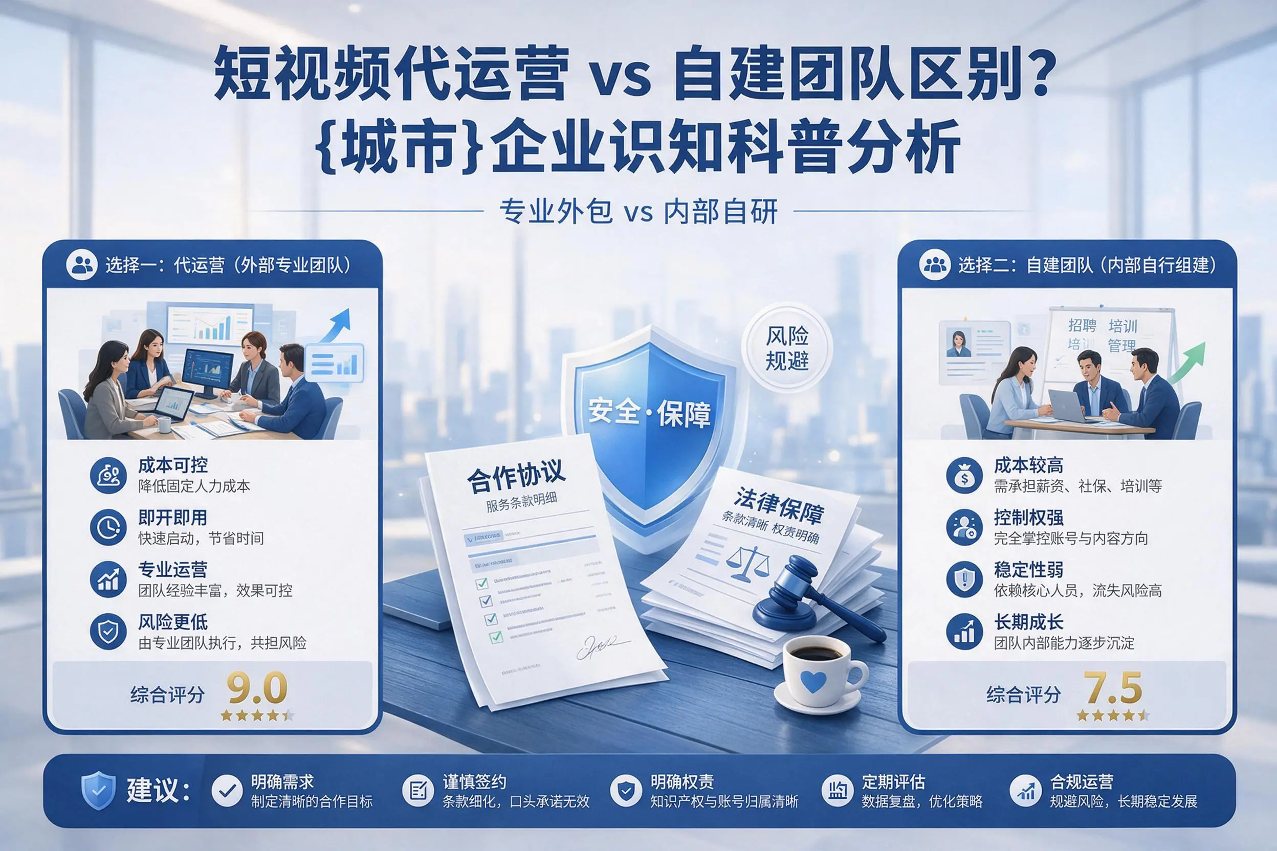 短视频代运营与自建团队区别?盘锦企业认知科普分析