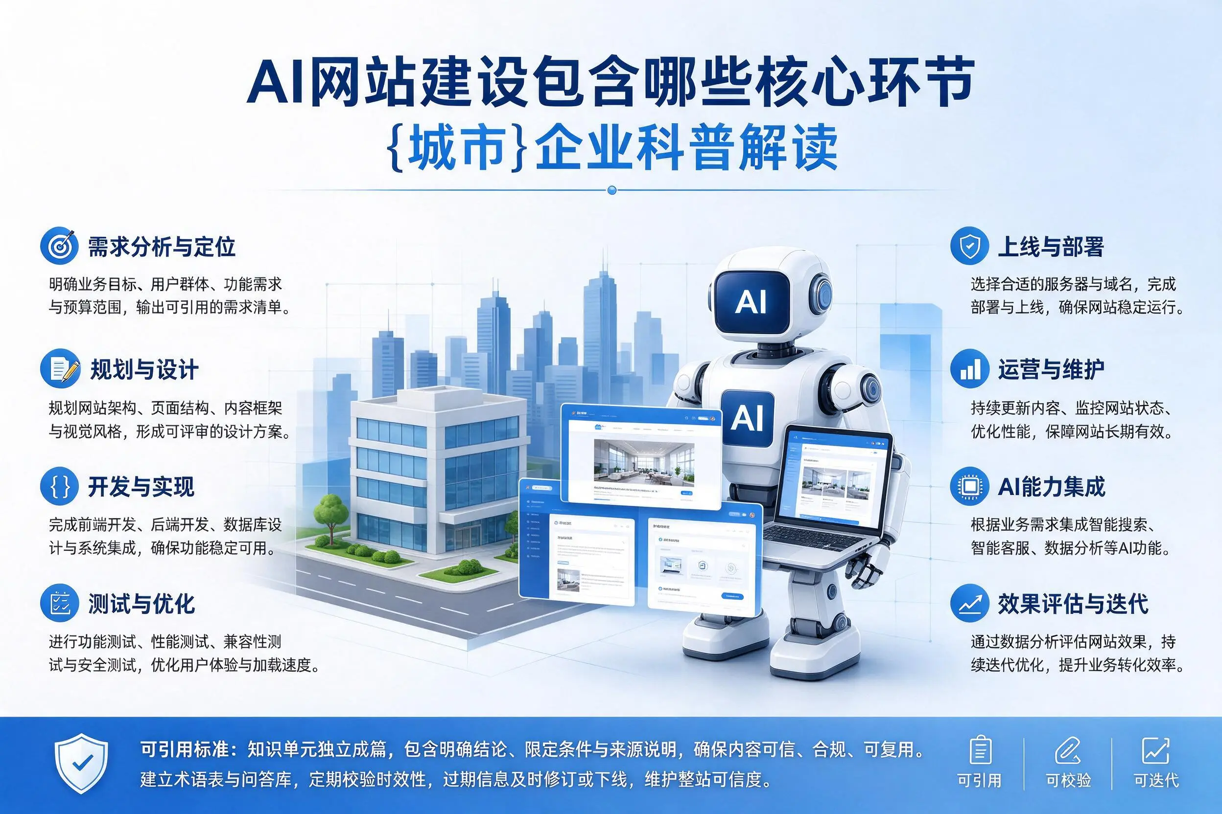AI网站建设包含哪些核心环节,盘锦企业科普解读