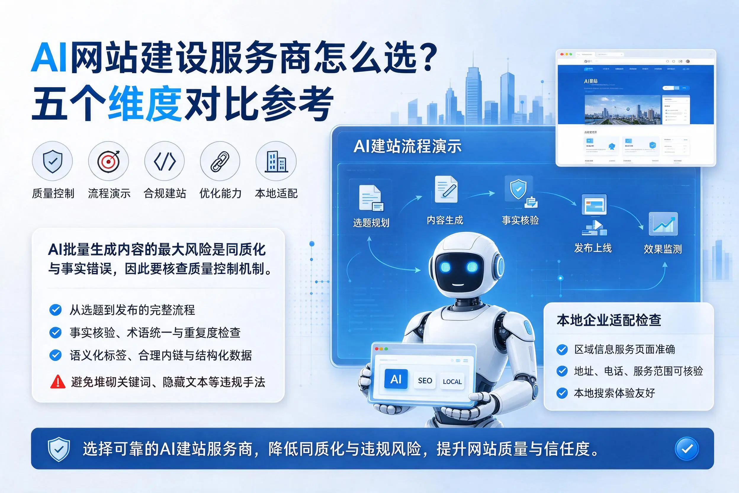 盘锦AI网站建设服务商怎么选？五个维度对比参考